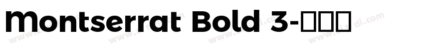 Montserrat Bold 3字体转换